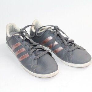 Women's Grey/Pink Adidas Striped Sneakers Size 6.5